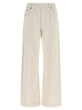 Brunello Cucinelli Beige Cotton Athletic Pants