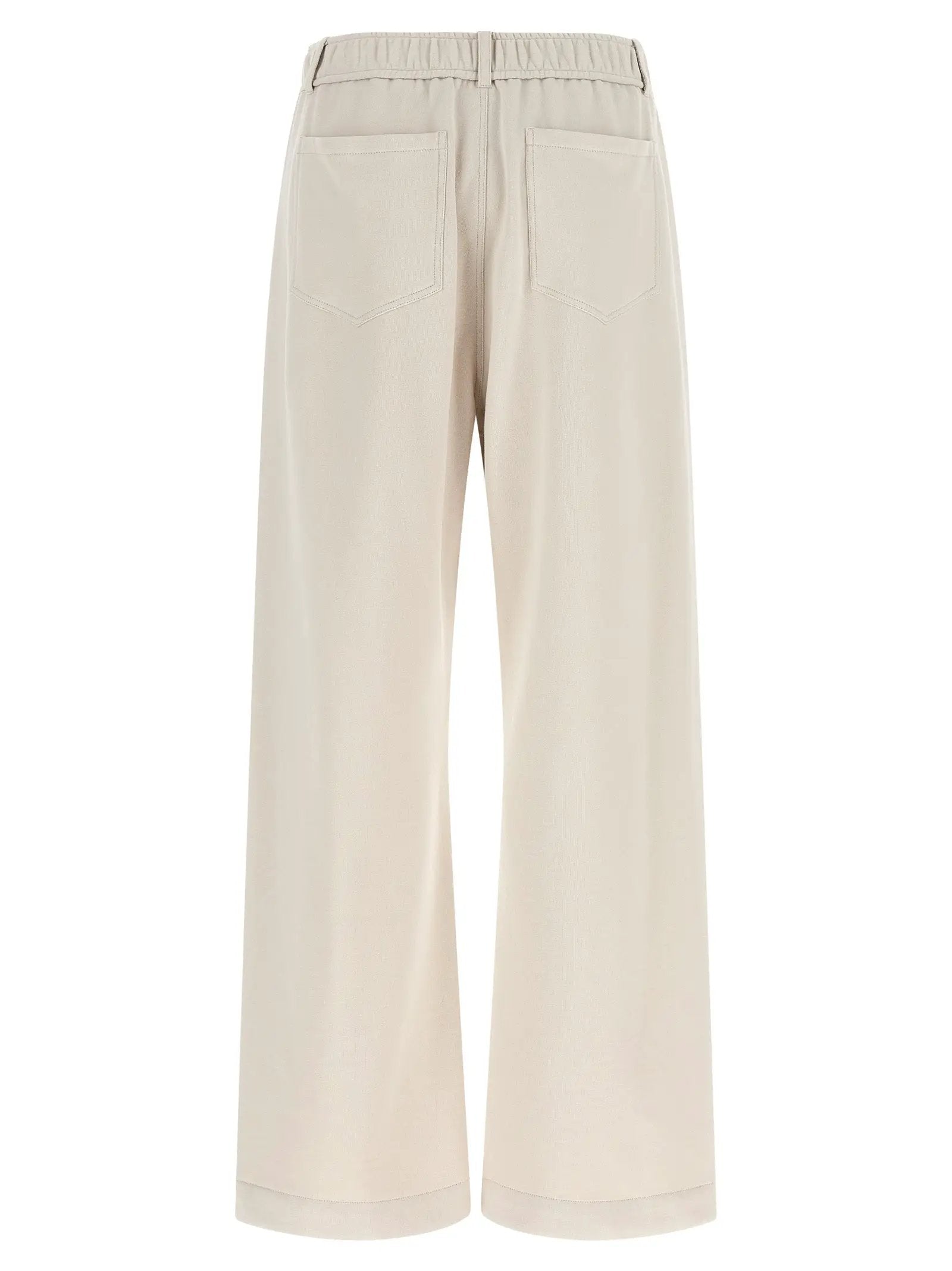 Brunello Cucinelli Beige Cotton Athletic Pants