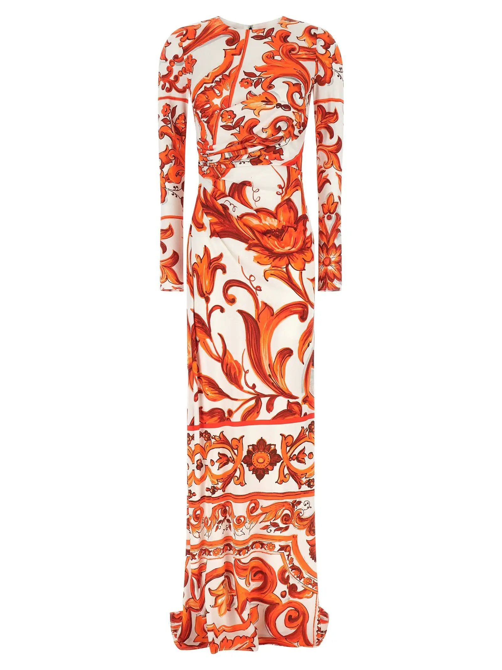 Robe longue Dolce & Gabbana en viscose orange