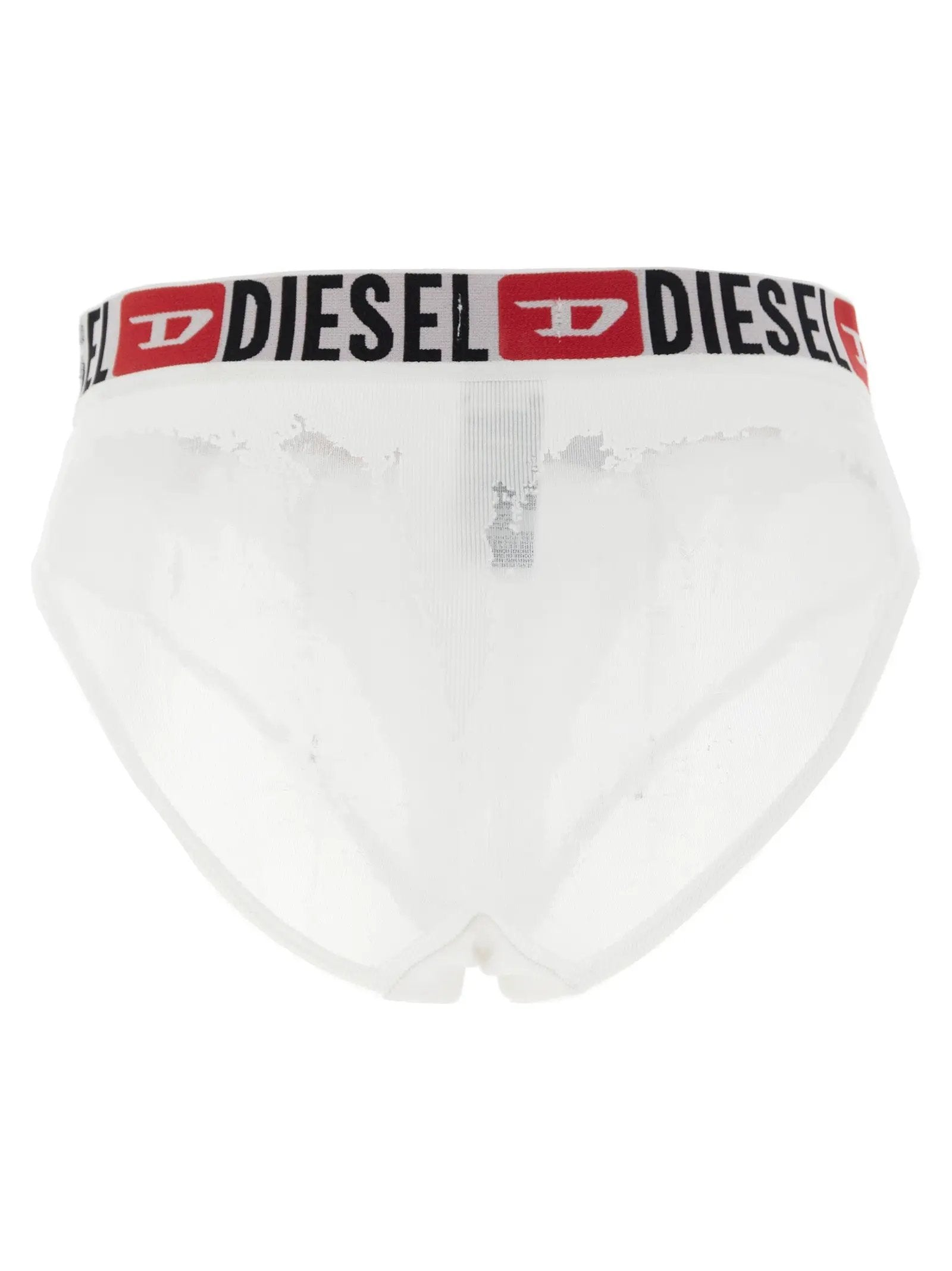 Diesel White Cotton Briefs