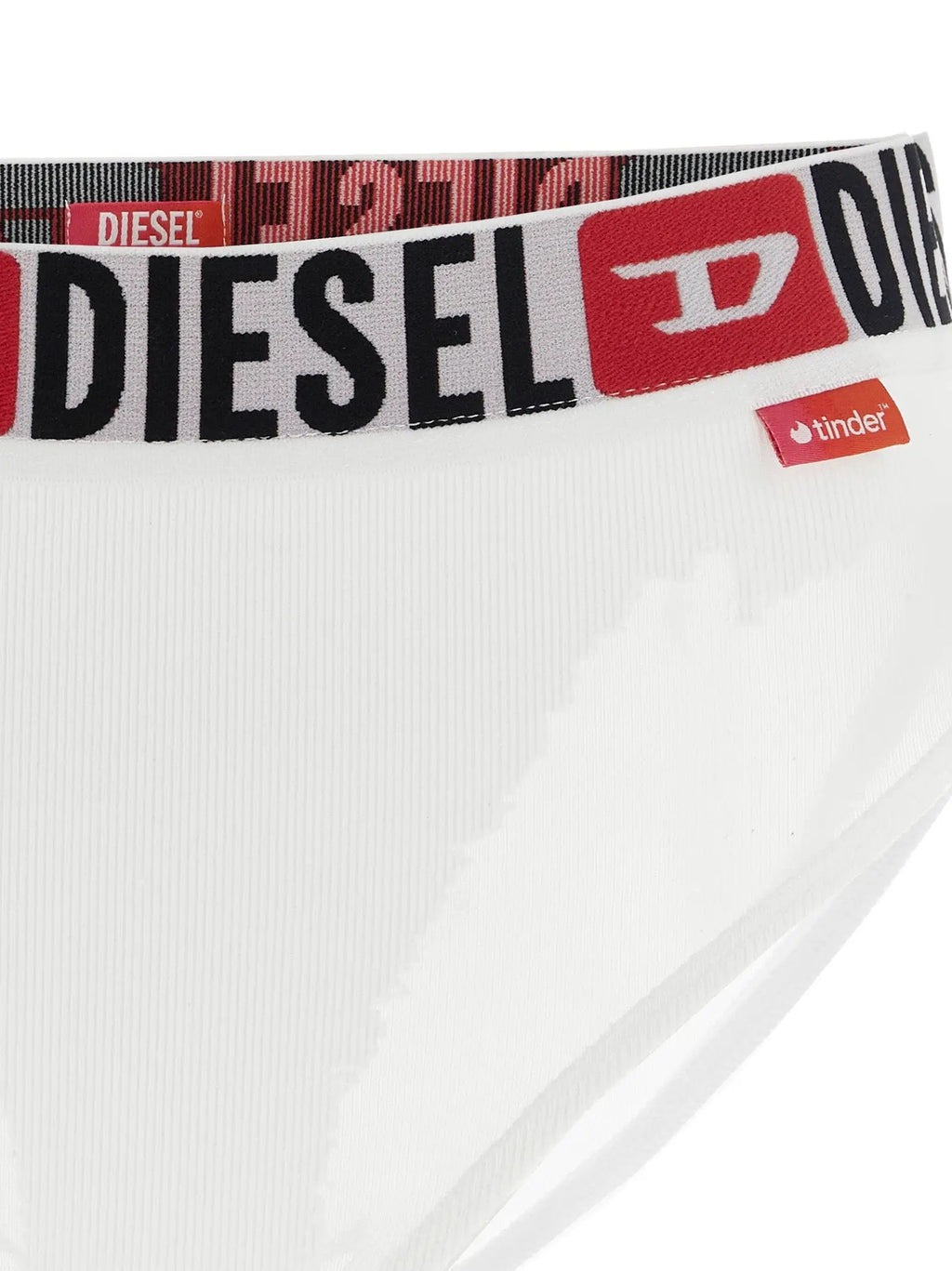 Diesel White Cotton Briefs