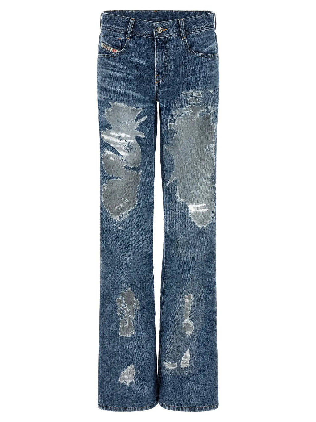 Jean évasé en coton bleu Diesel