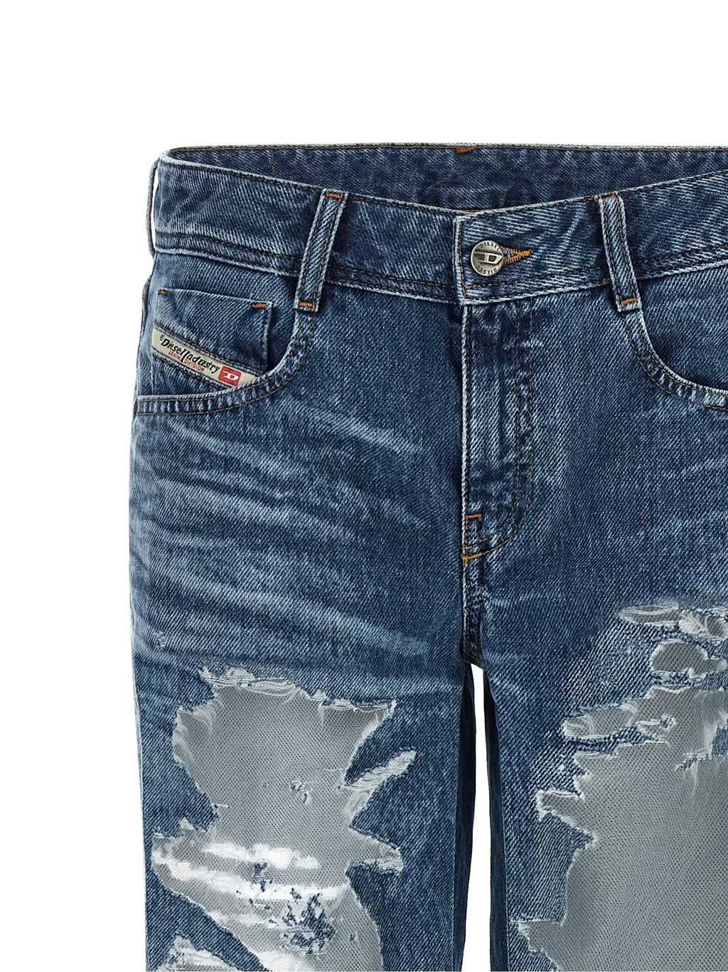 Jean évasé en coton bleu Diesel