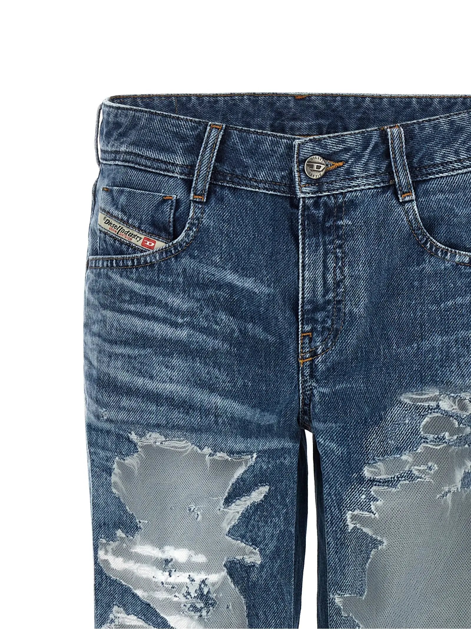 Jean évasé en coton bleu Diesel