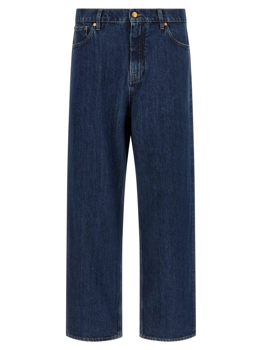 Jil Sander Blue Cotton Straight-Leg Jeans