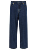 Jil Sander Blue Cotton Straight-Leg Jeans