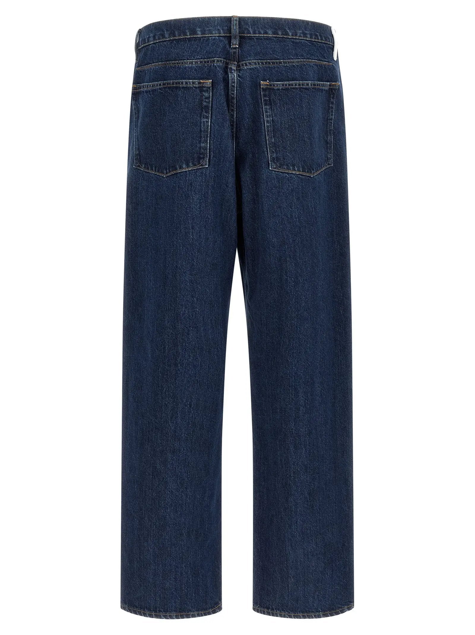 Jil Sander Blue Cotton Straight-Leg Jeans