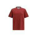 Brunello Cucinelli Bordeaux Cotton T-Shirt