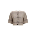 Brunello Cucinelli Beige Cotton Cardigan