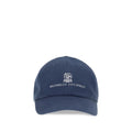 Brunello Cucinelli Blue Cotton Cap (Baseball Hat)