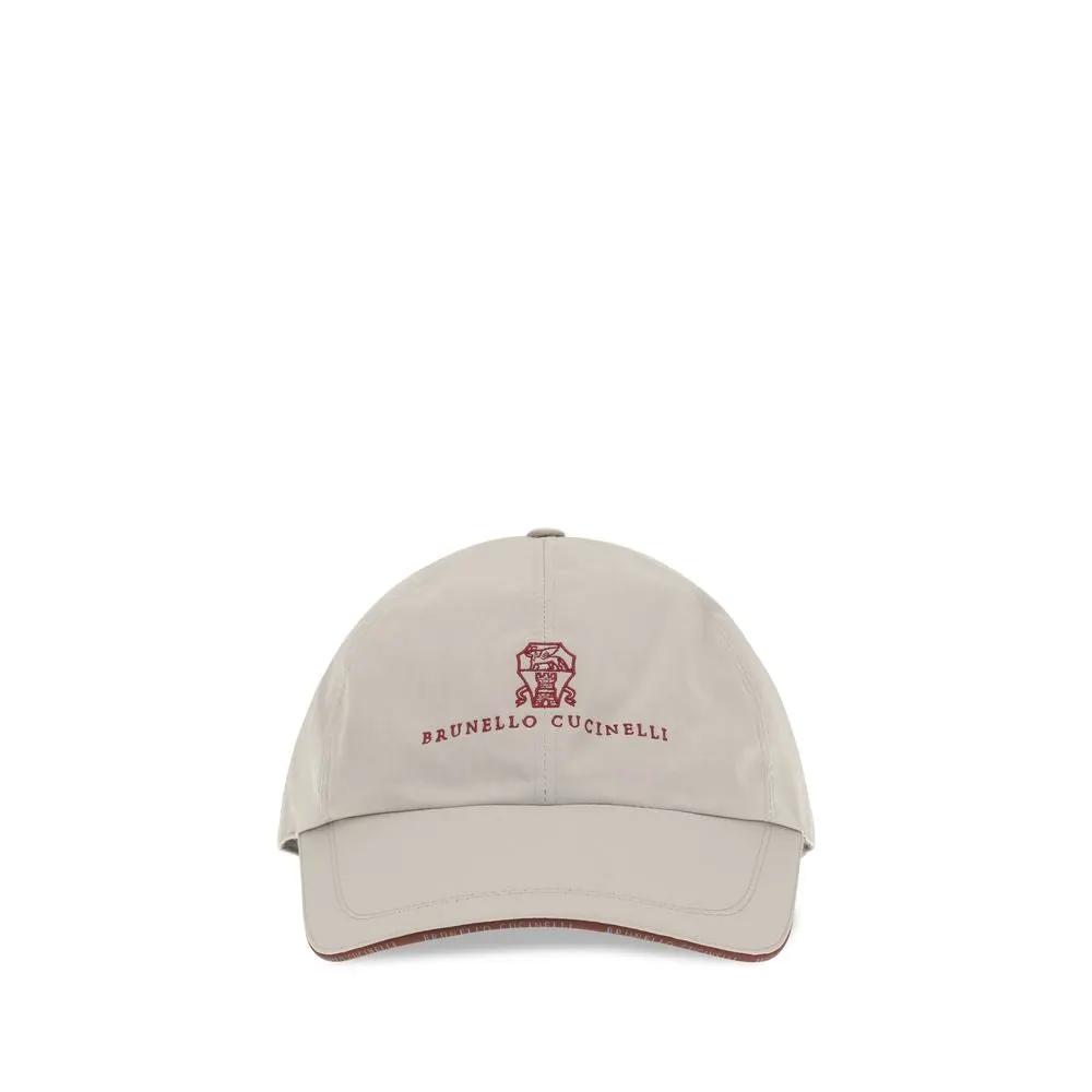 Brunello Cucinelli Gray Polyester Cap (Baseball Hat)
