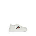 Gucci White Calf Leather Bos Taurus Chunky Sneakers