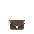 Valentino Garavani Brown Suede Leather Shoulder Bag