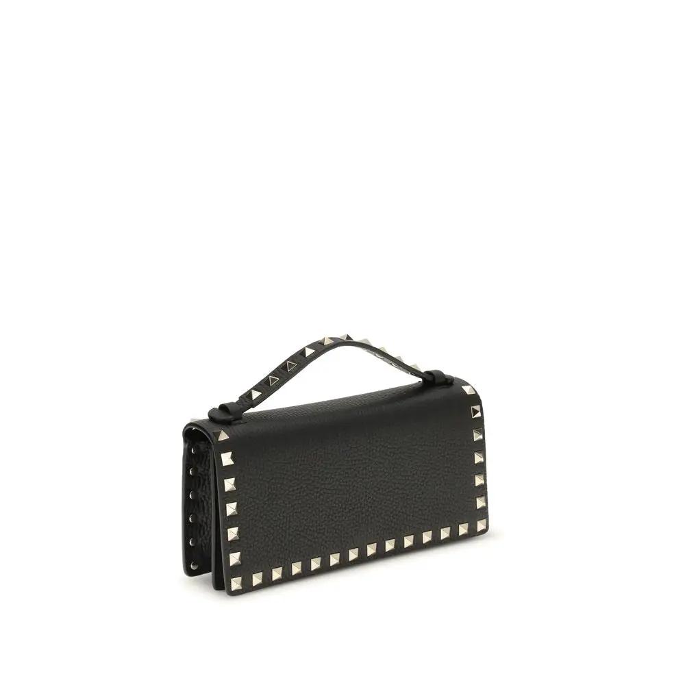 Valentino Garavani Black Calf Leather Bos Taurus Wallet