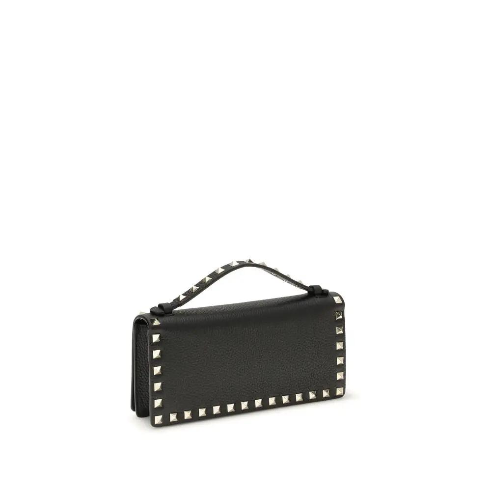 Valentino Garavani Black Calf Leather Bos Taurus Wallet