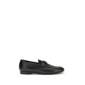 Valentino Garavani Black Calf Leather Bos Taurus Slip-On Loafers