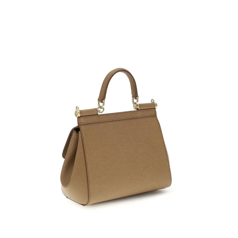 Dolce & Gabbana Beige Calf Leather Bos Taurus Shoulder Bag