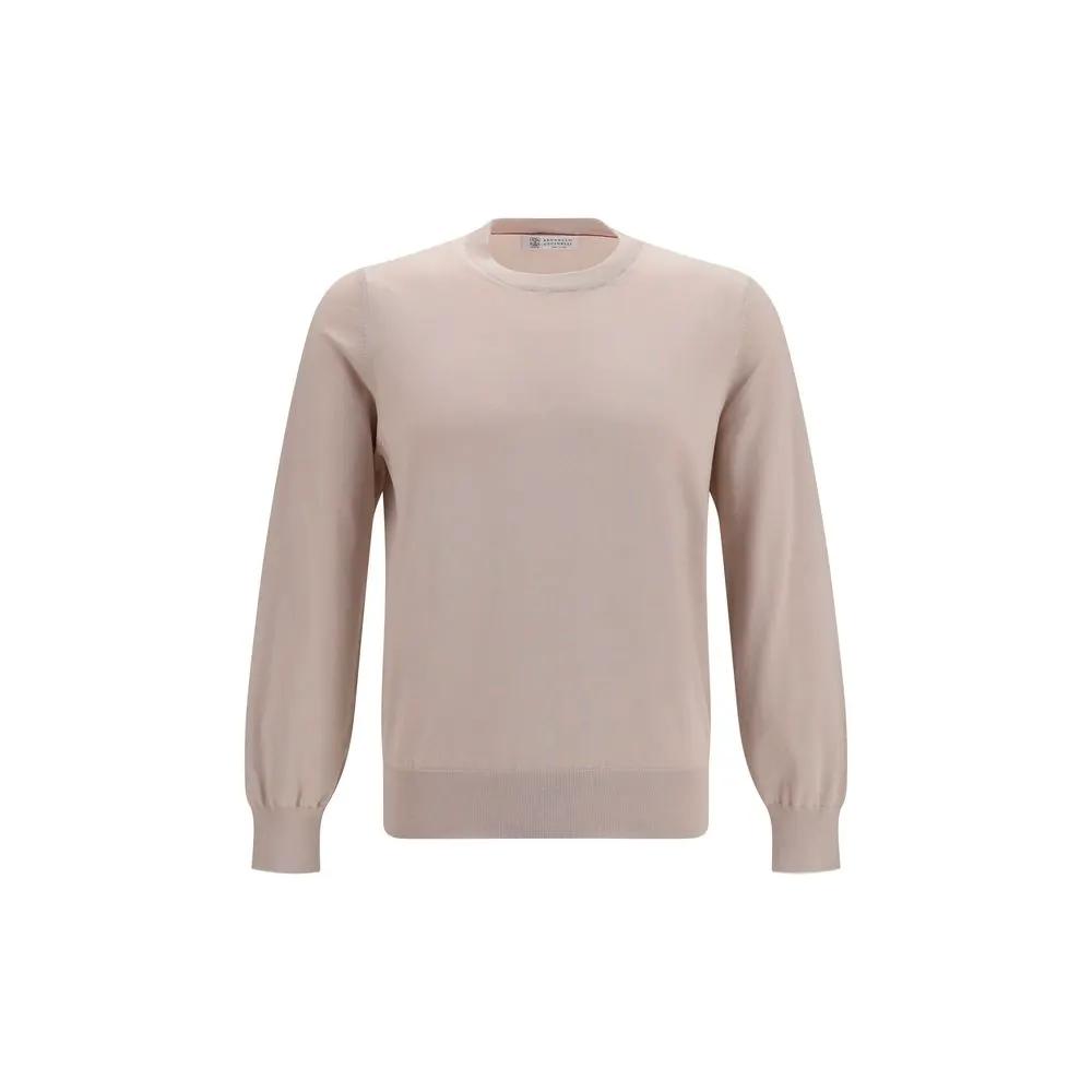 Brunello Cucinelli Beige Cotton Sweatshirt