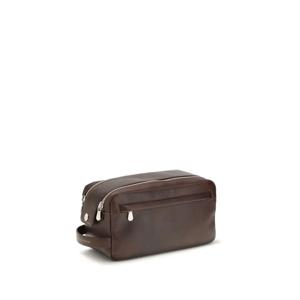 Brunello Cucinelli Brown Calf Leather Bos Taurus Wallet