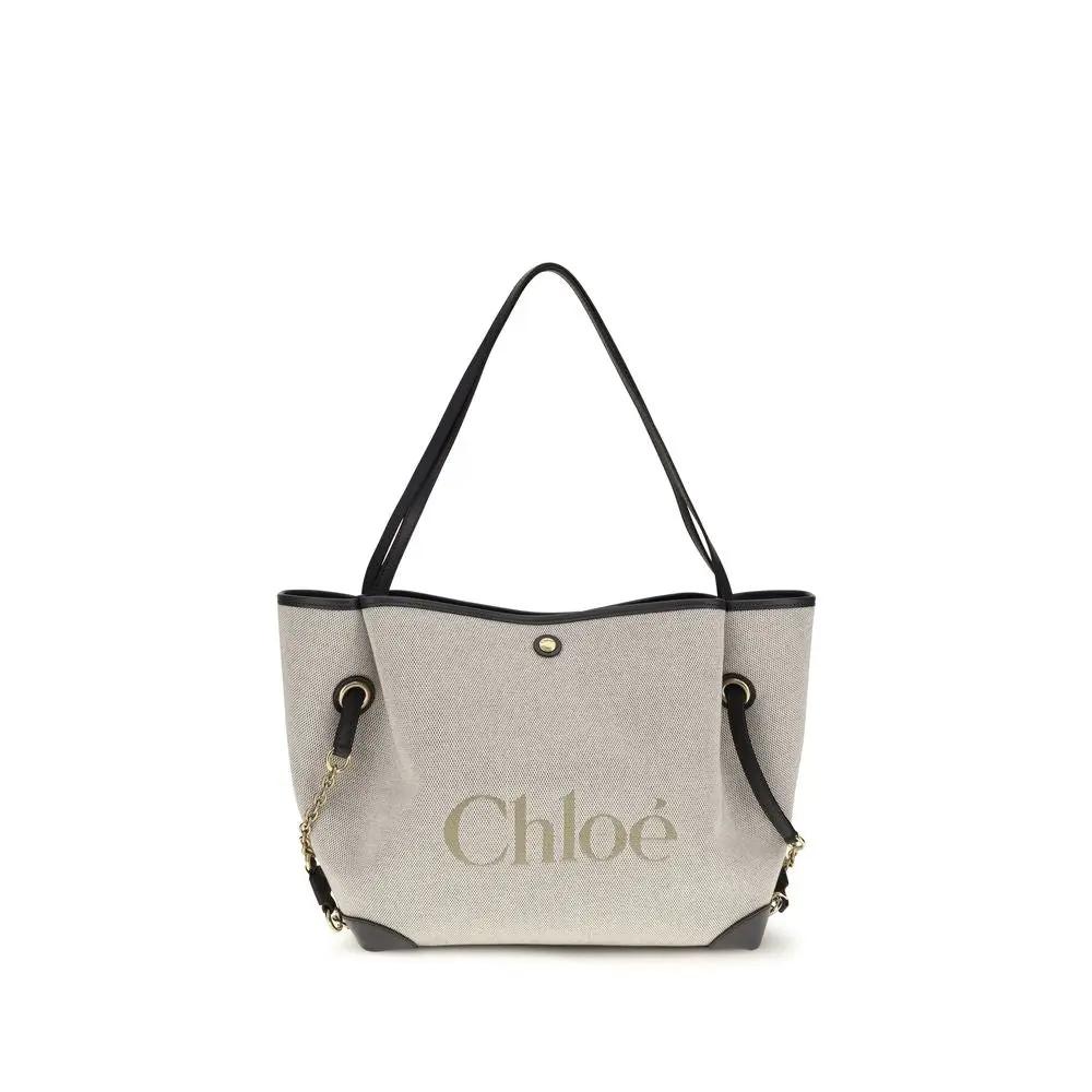 Chloé Gray Cotton Shoulder Bag