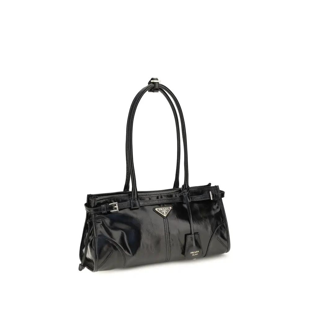 Prada Black Calf Leather Bos Taurus Handbag