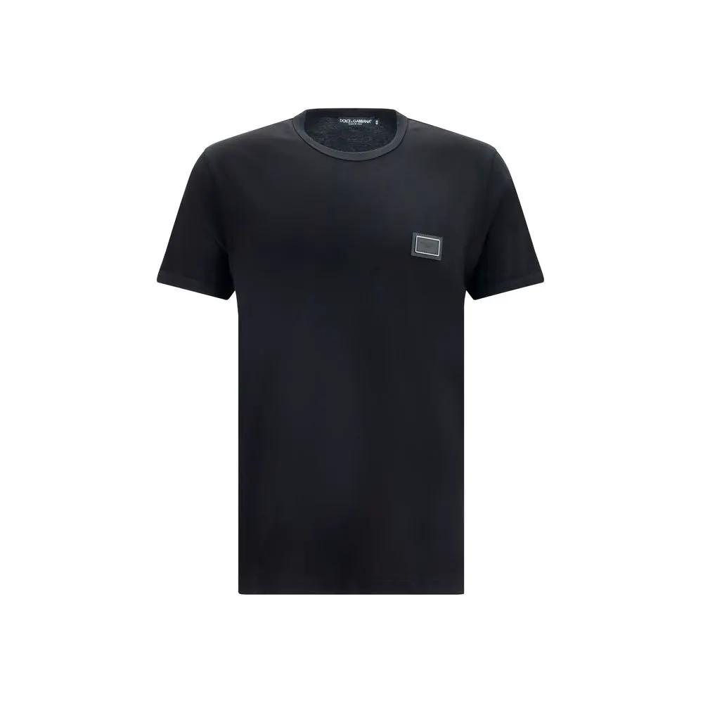 Dolce & Gabbana Black Cotton T-Shirt