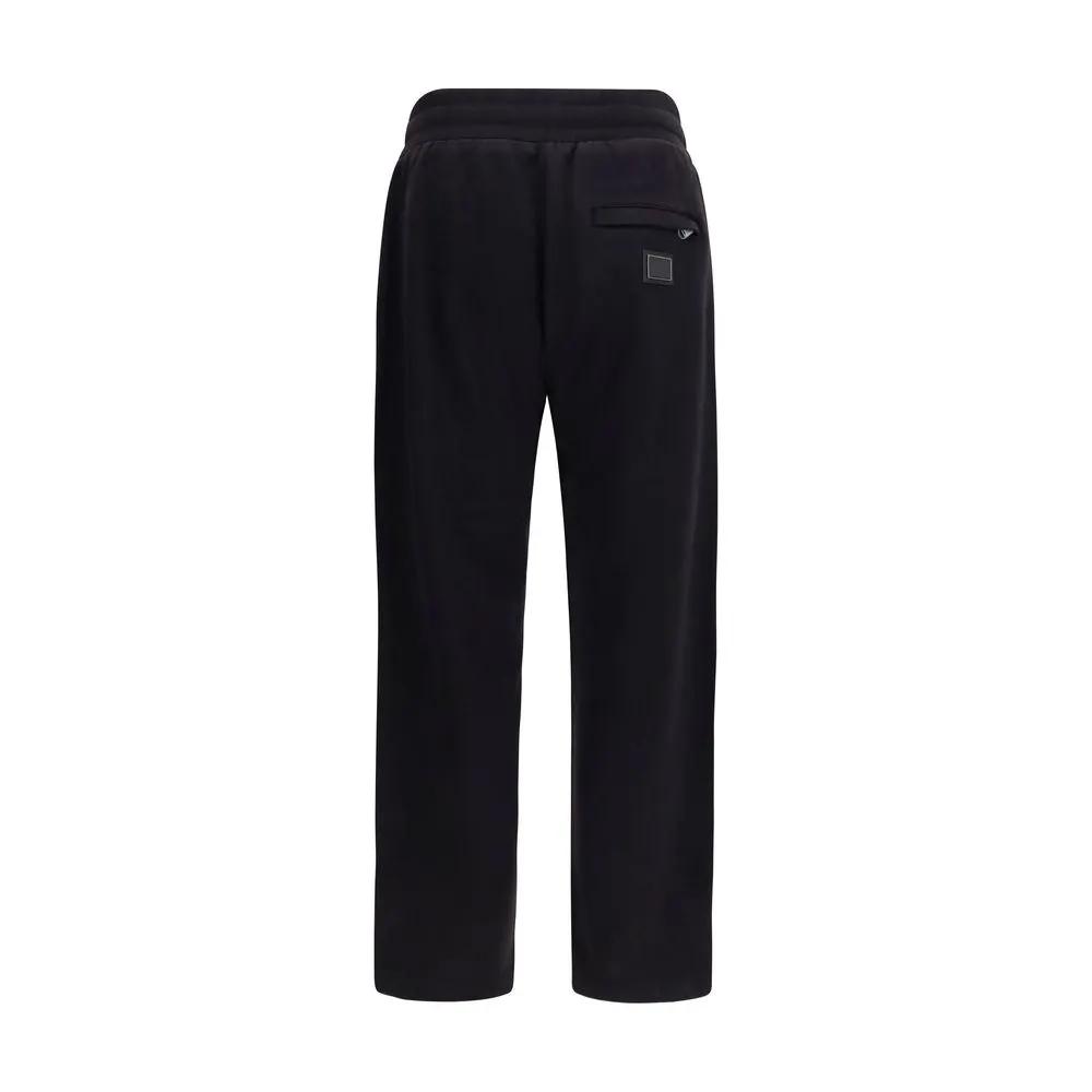 Dolce & Gabbana Black Cotton Joggers (Workout Pants)