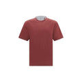 Brunello Cucinelli T-shirt en coton bordeaux