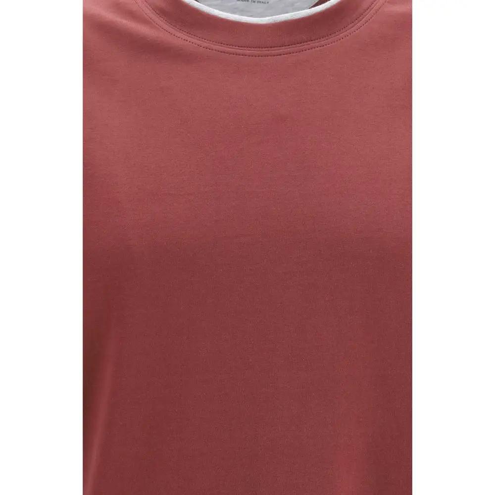 Brunello Cucinelli T-shirt en coton bordeaux