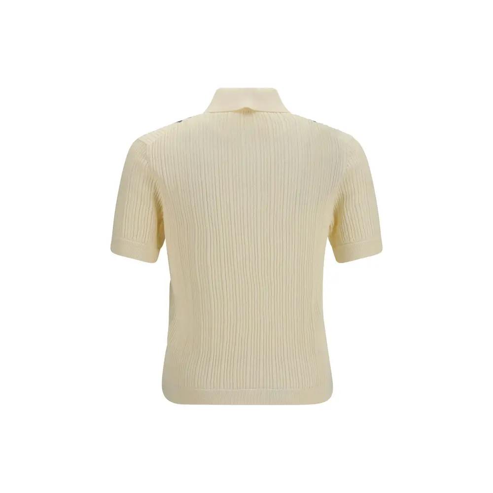 Versace Beige Cotton Polo Shirt
