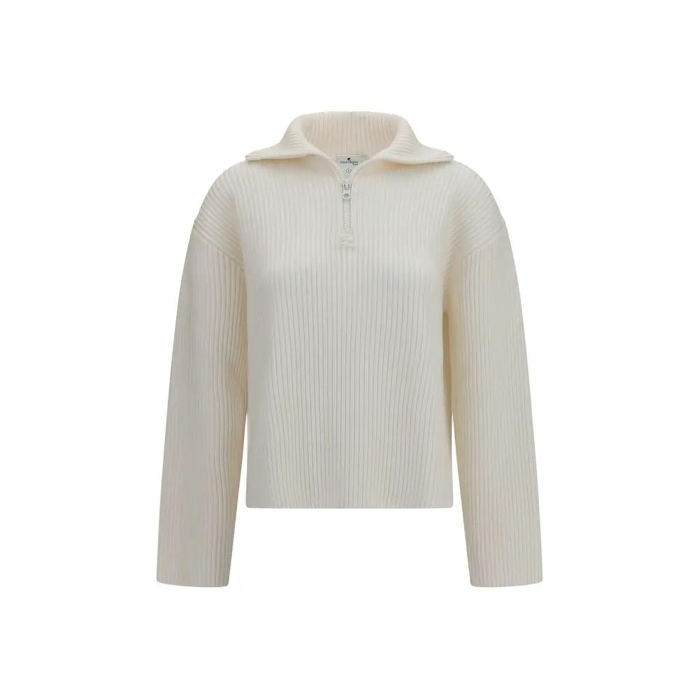 Courrèges White Wool Oves Aries Sweatshirt