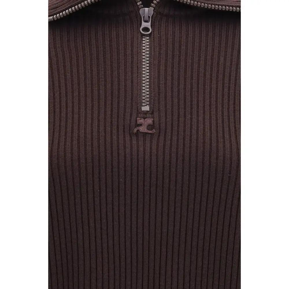 Courrèges Brown Wool Oves Aries Sweatshirt
