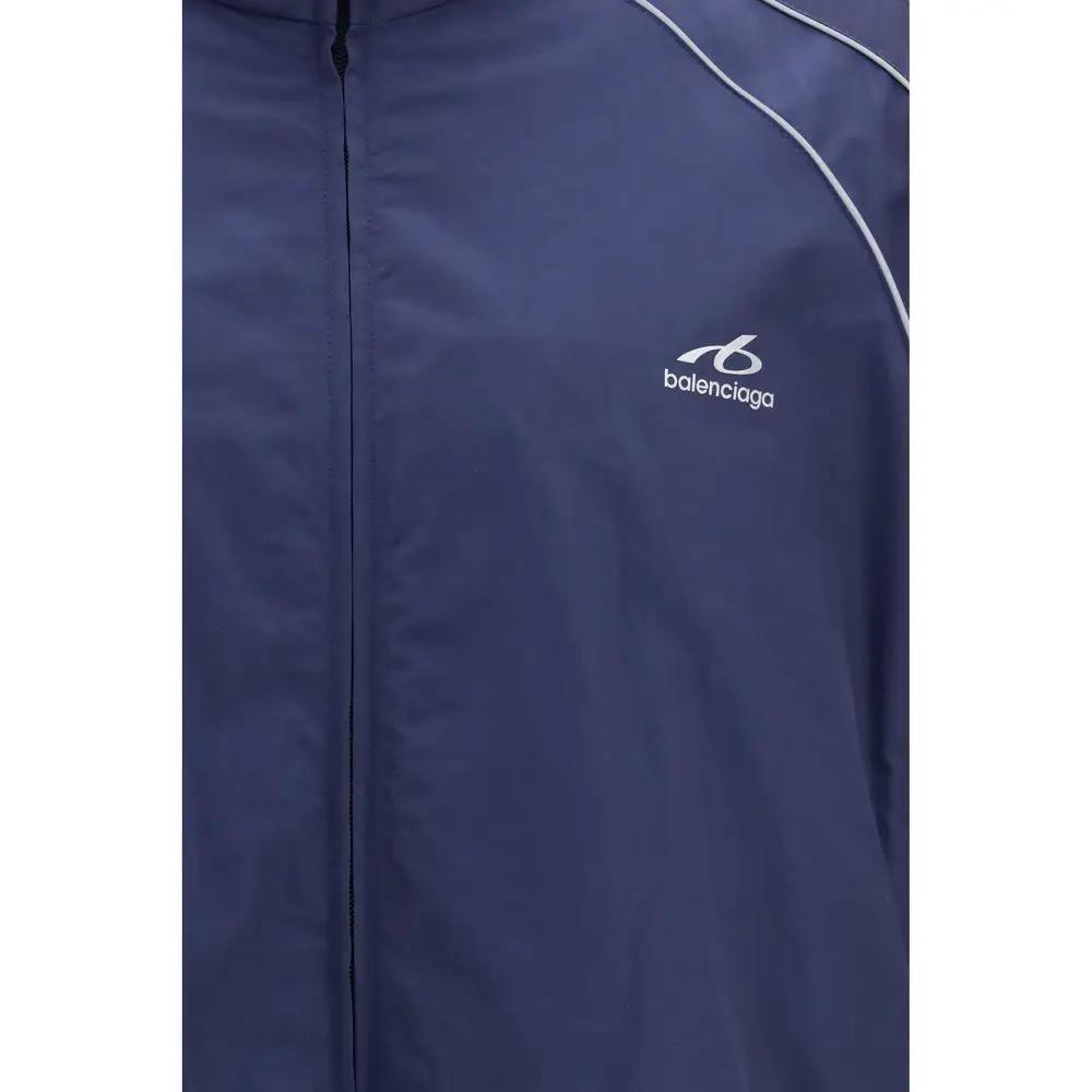 Balenciaga Blue Cotton Shell Jacket