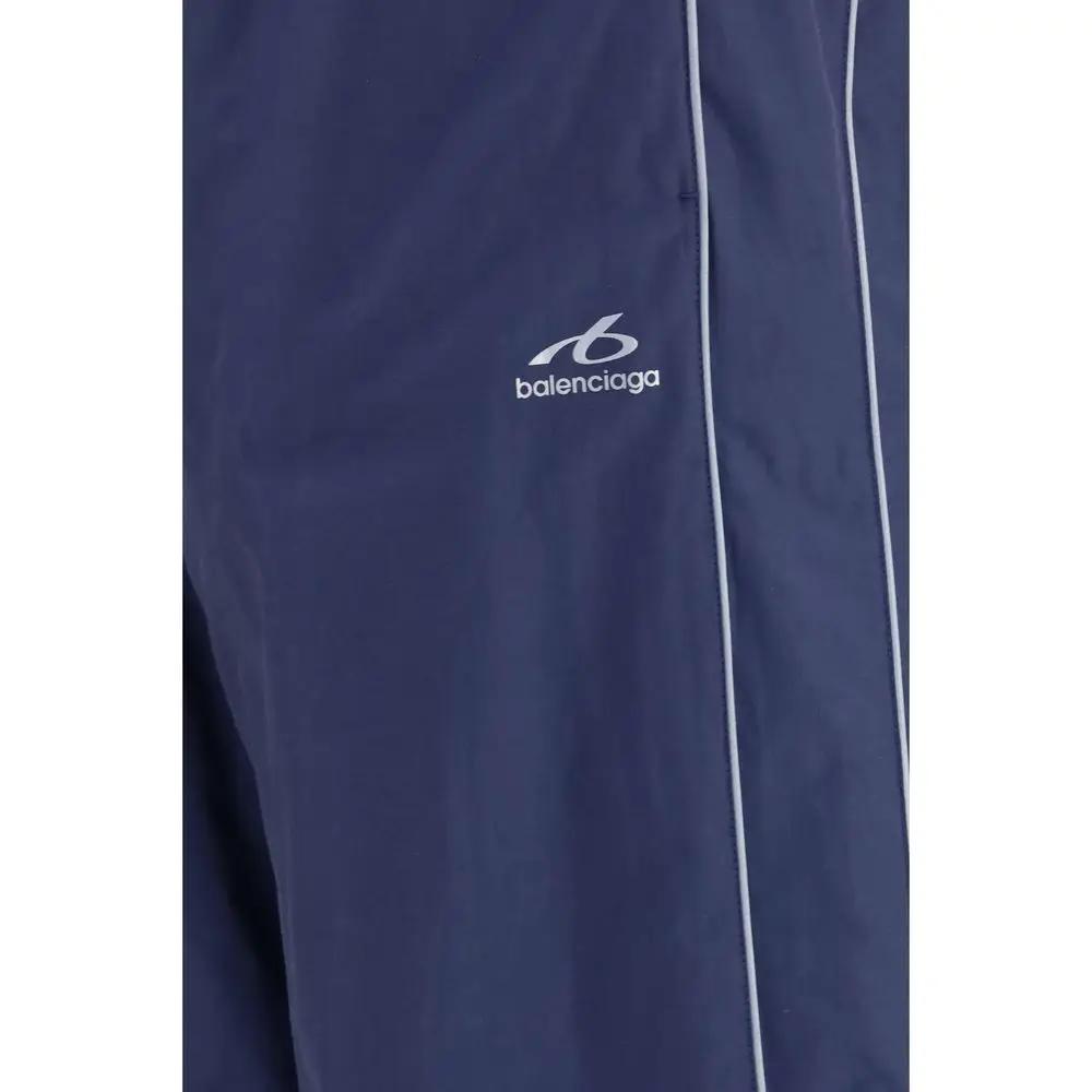 Balenciaga Blue Cotton Athletic Pants