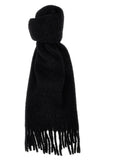 Isabel Marant Black Alpaca Leather Scarf