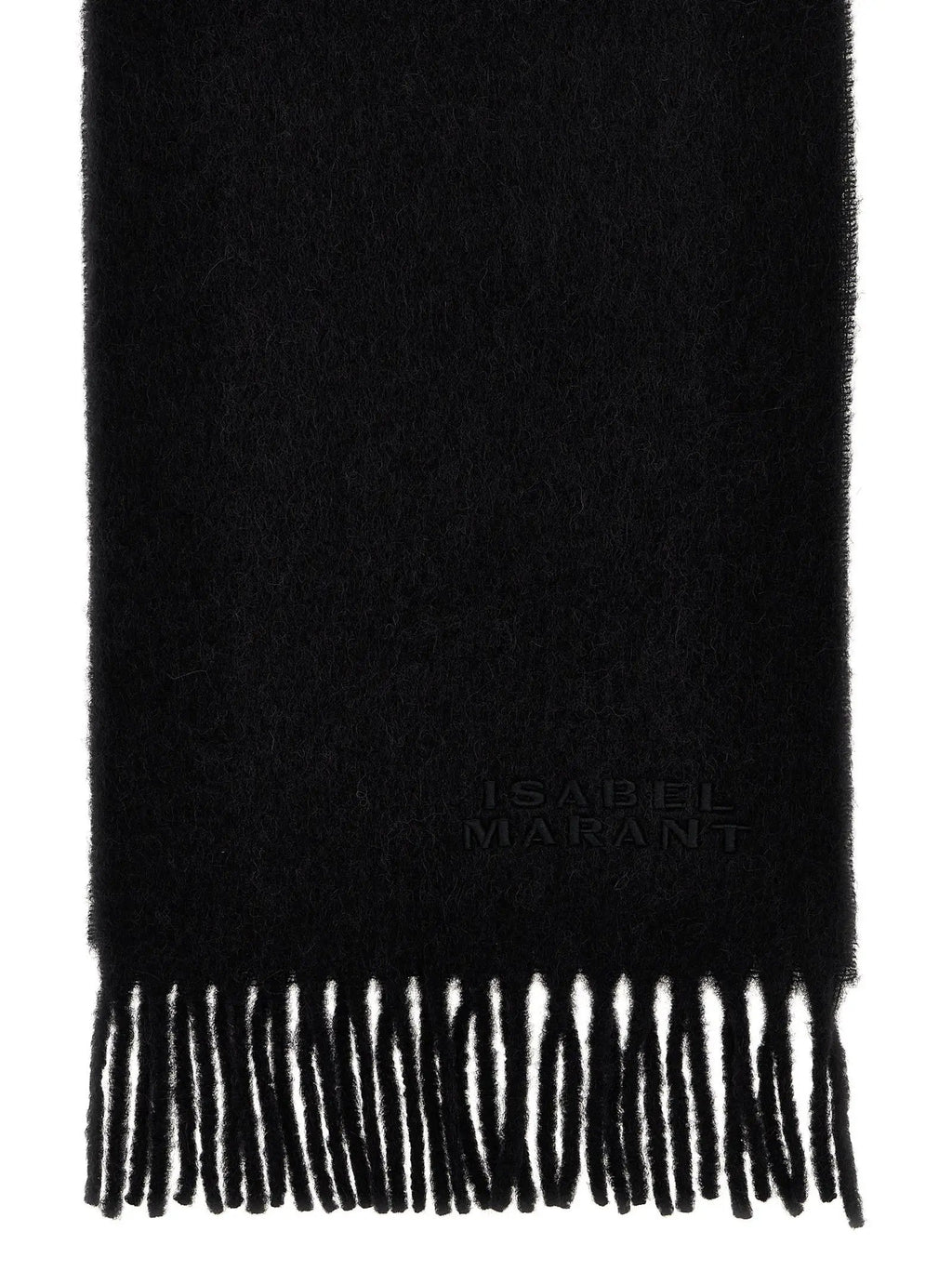 Isabel Marant Black Alpaca Leather Scarf