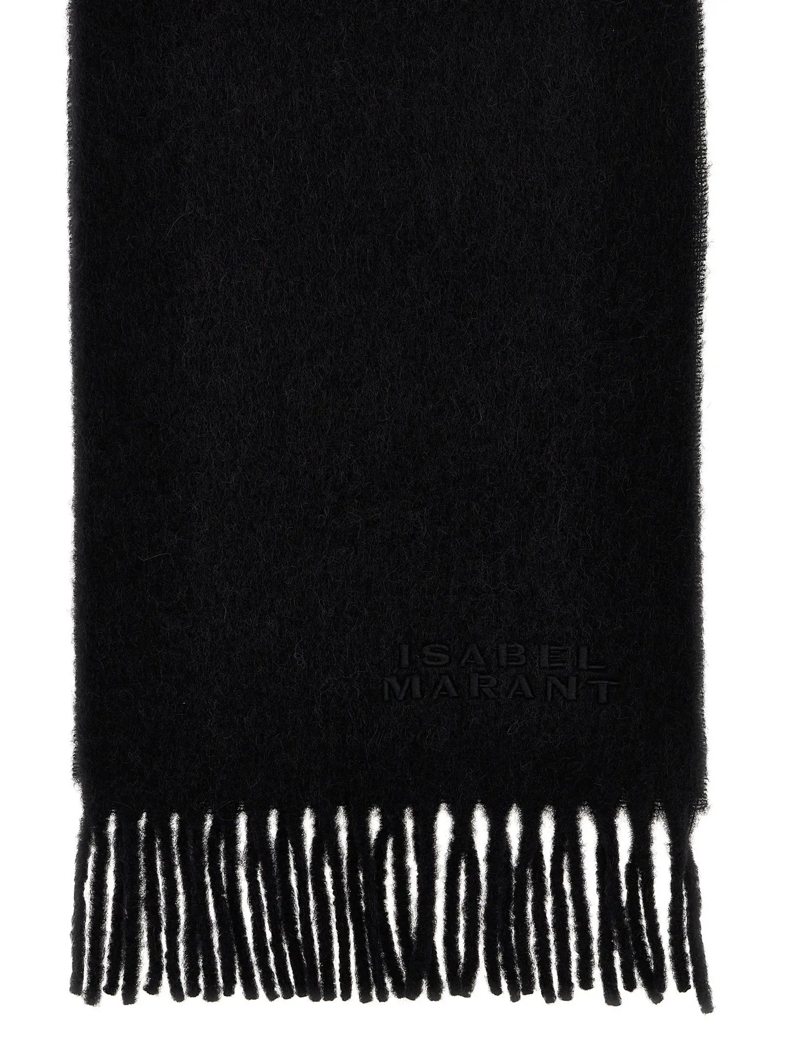 Isabel Marant Black Alpaca Leather Scarf