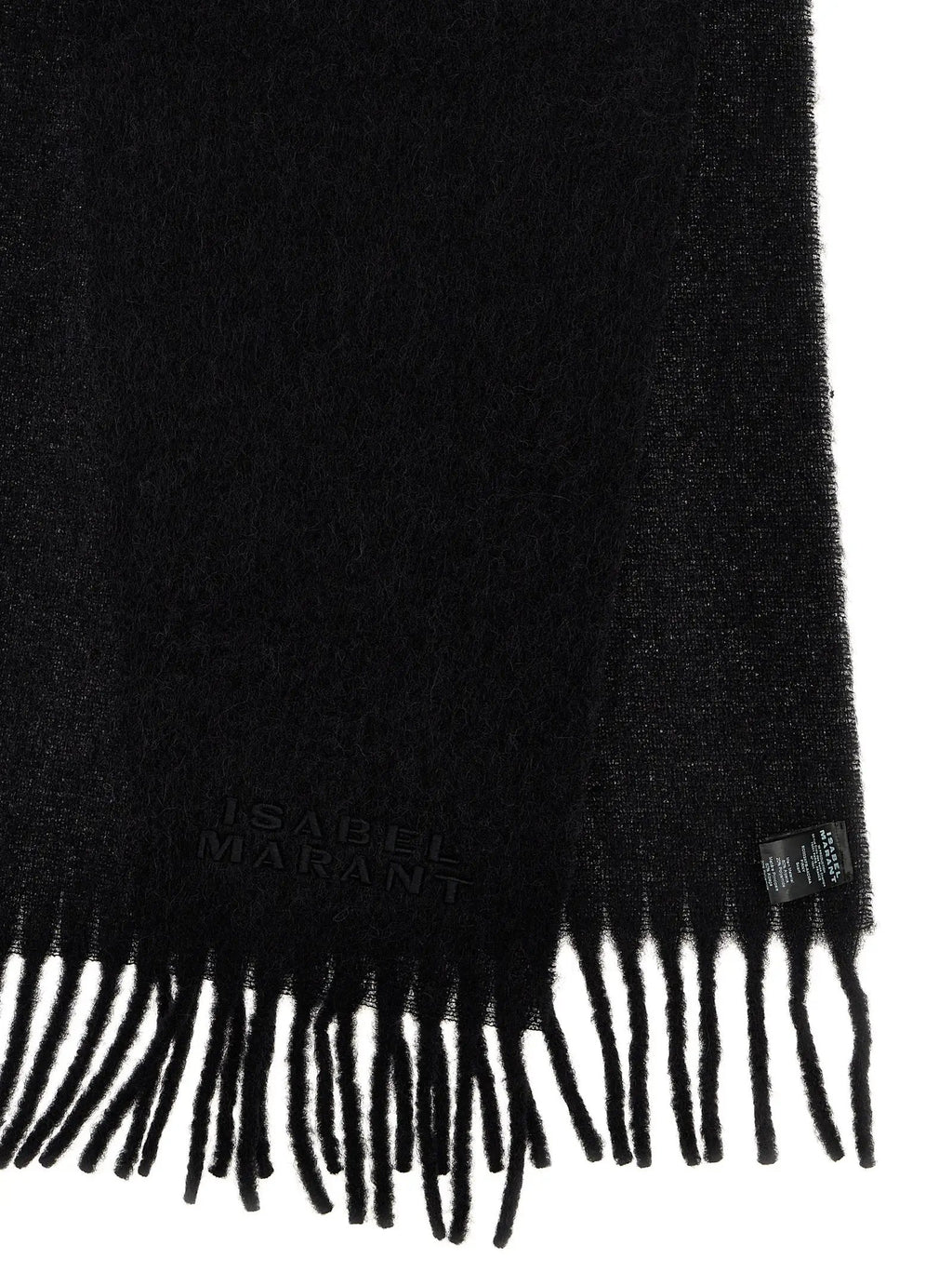 Isabel Marant Black Alpaca Leather Scarf