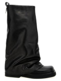 The Attico Black Calfskin Over The Knee