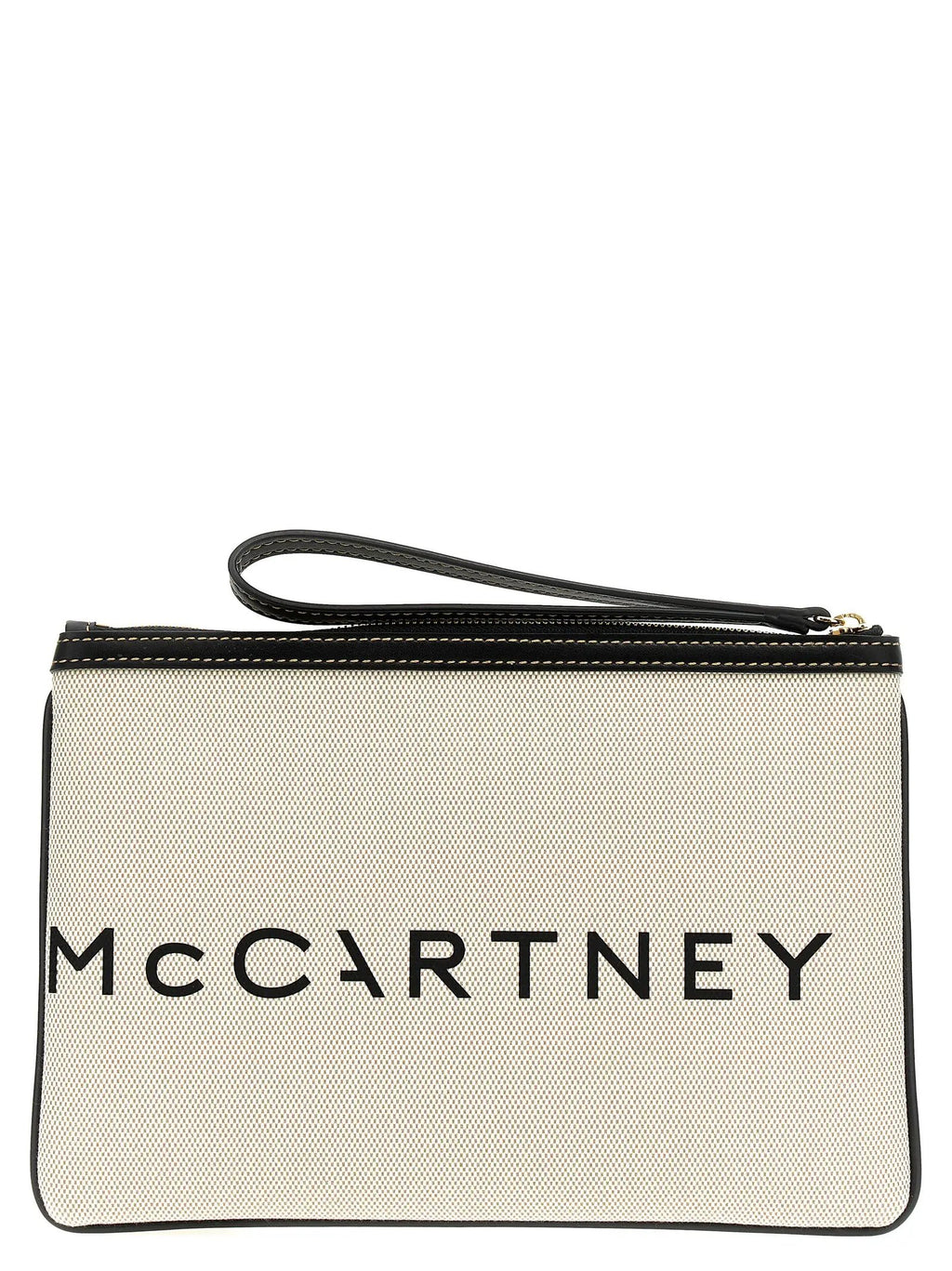 Stella McCartney Beige Cotton Clutch Bag