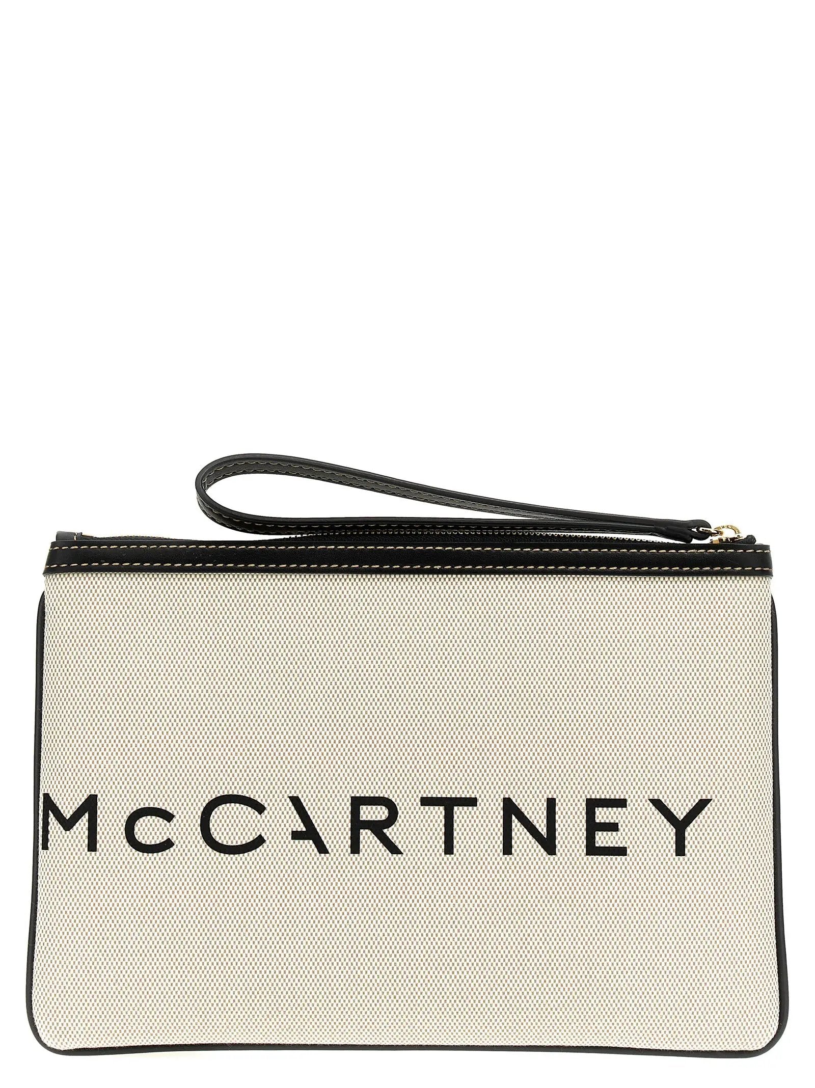 Stella McCartney Beige Cotton Clutch Bag