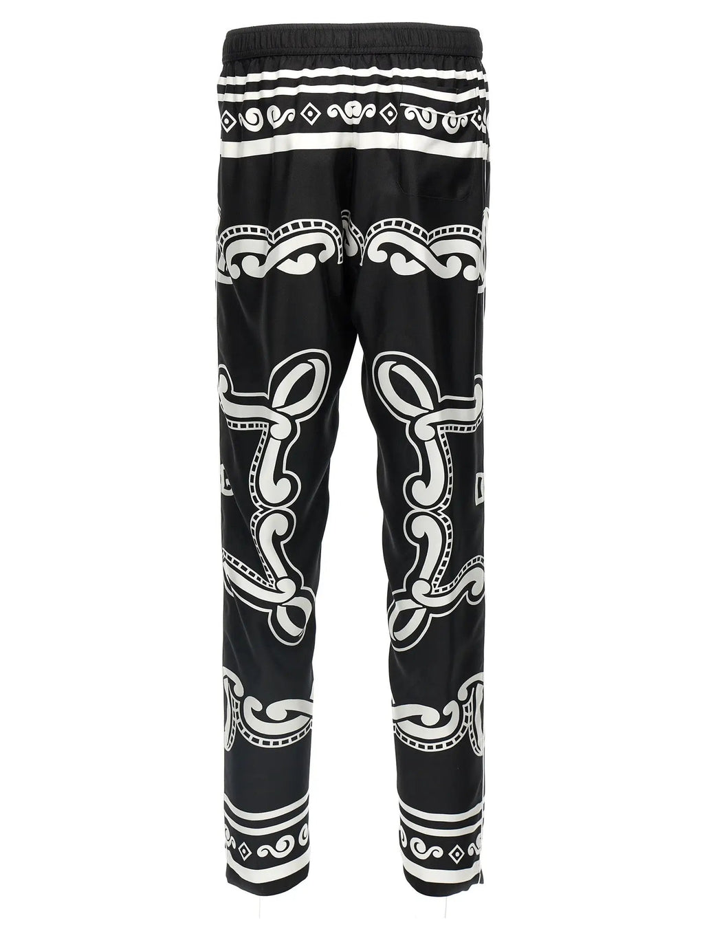 Pantalon décontracté bicolore en soie Dolce & Gabbana