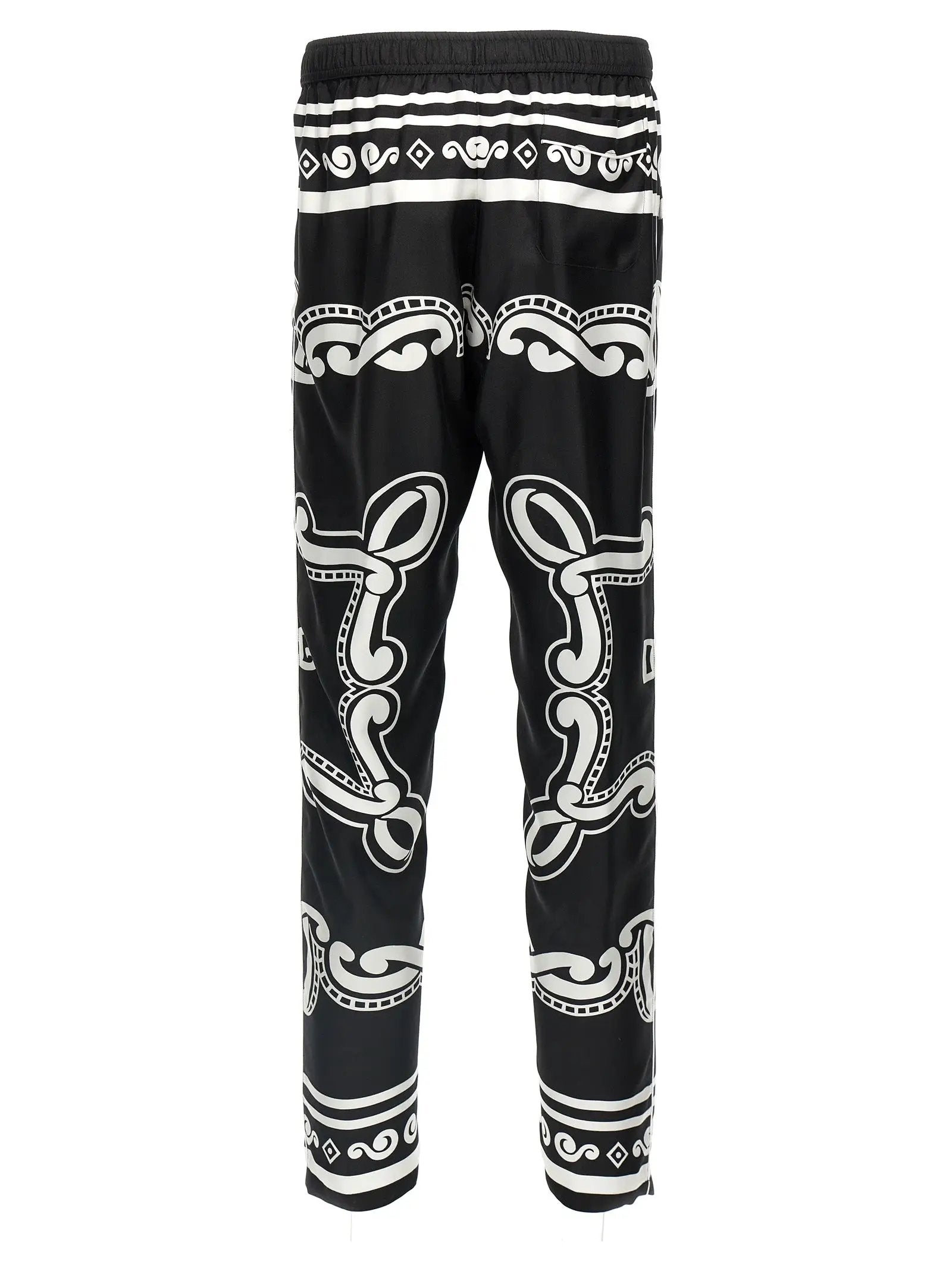 Pantalon décontracté bicolore en soie Dolce & Gabbana