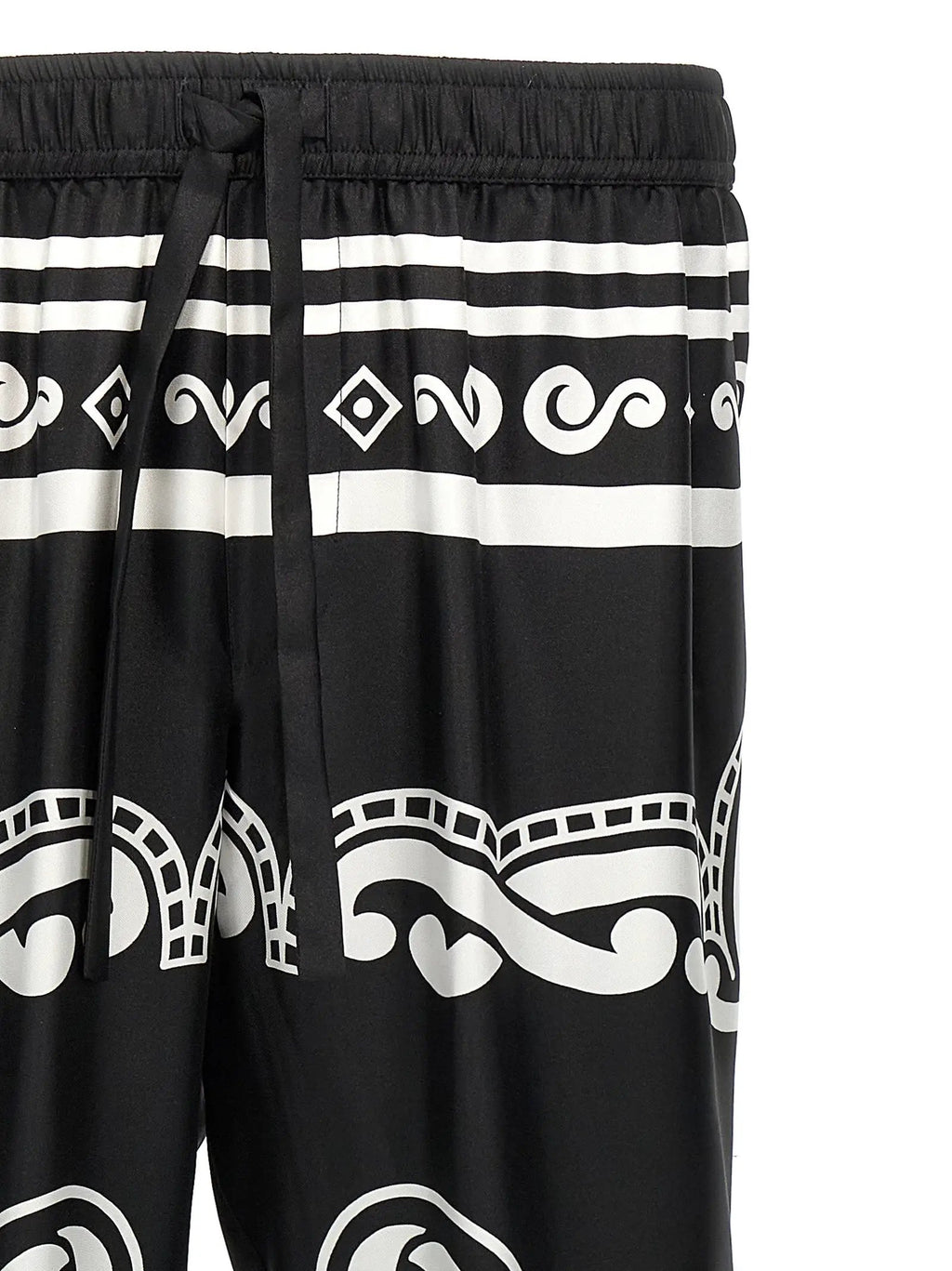 Pantalon décontracté bicolore en soie Dolce & Gabbana