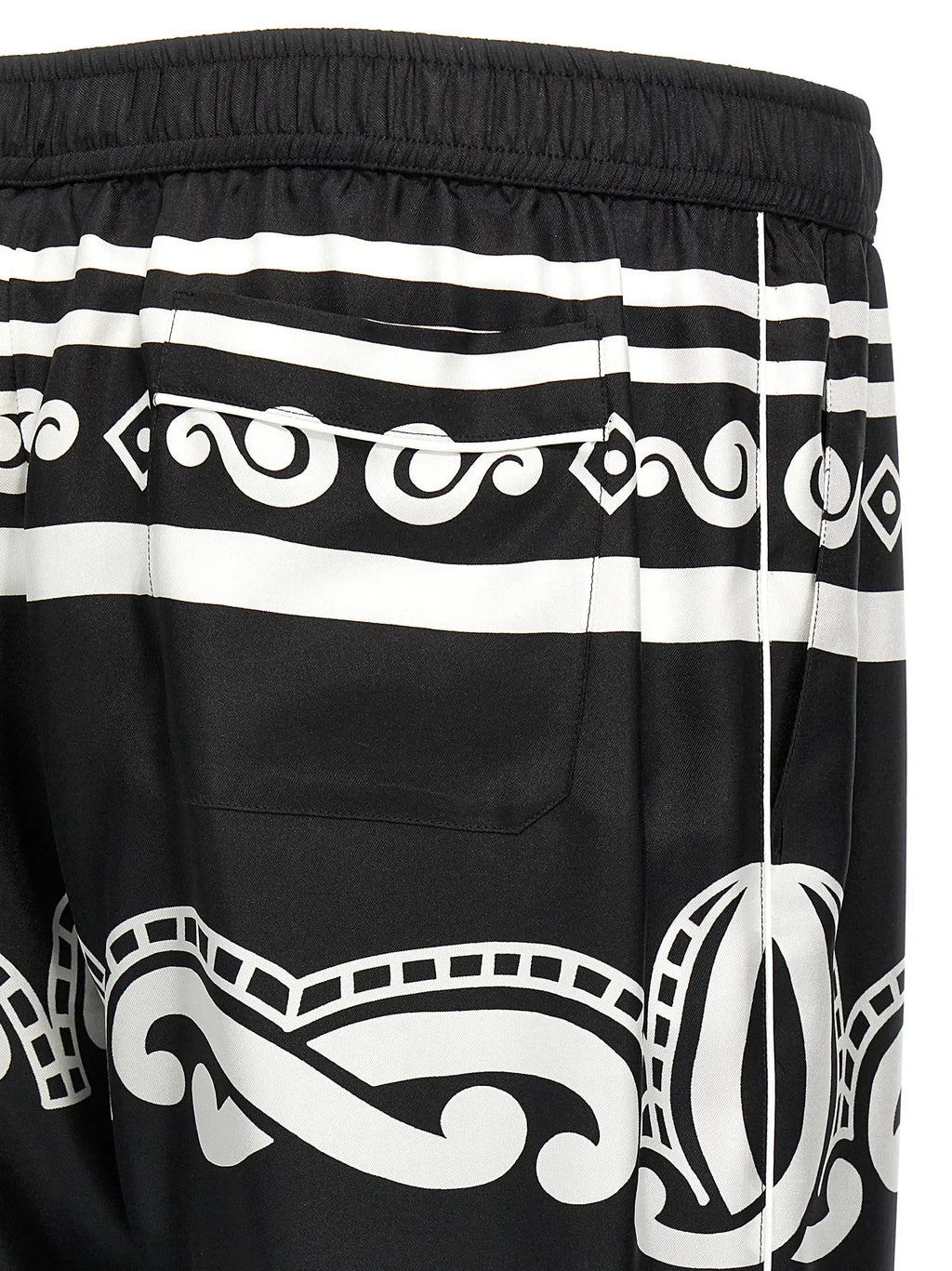 Pantalon décontracté bicolore en soie Dolce & Gabbana
