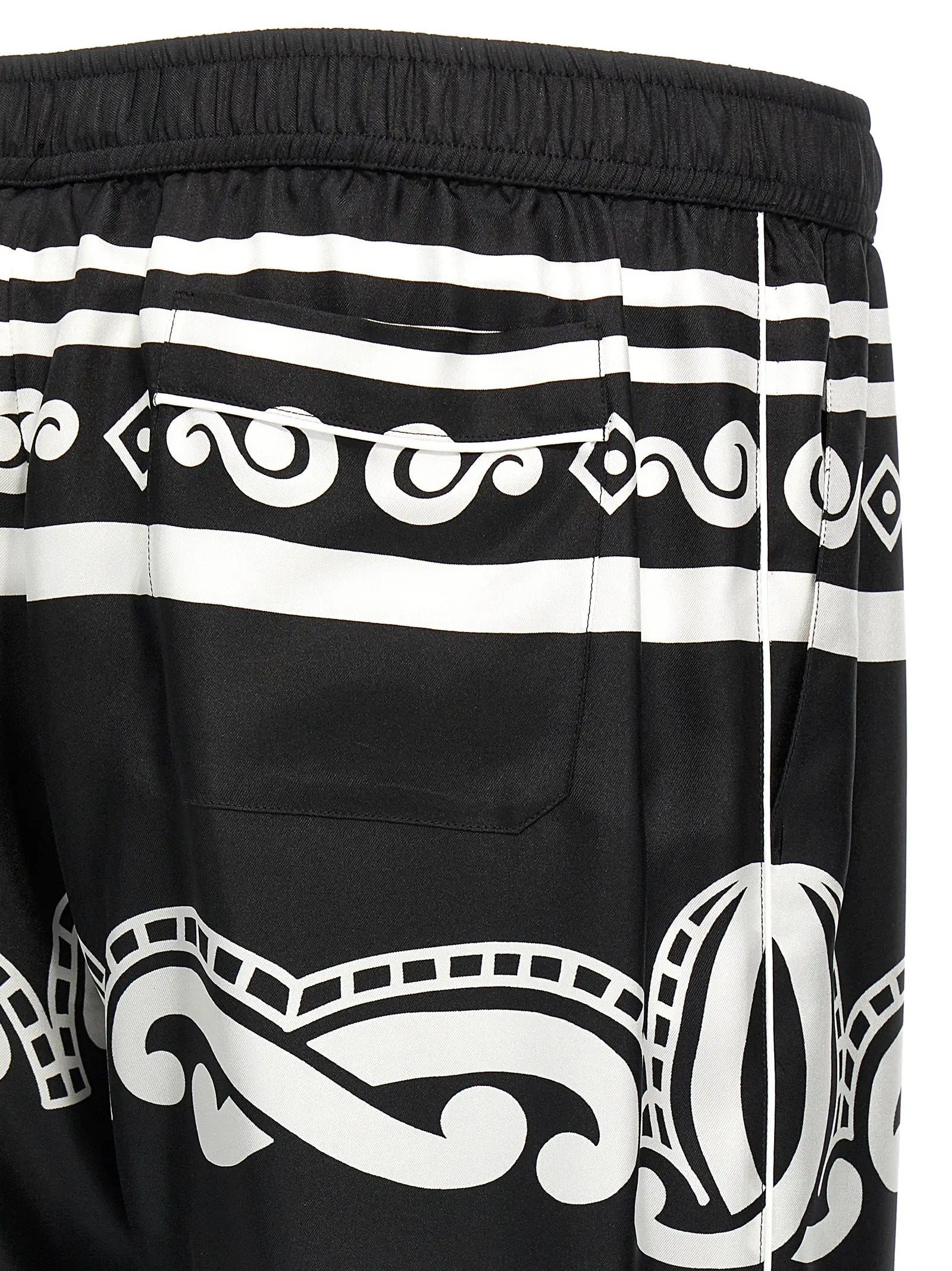 Pantalon décontracté bicolore en soie Dolce & Gabbana