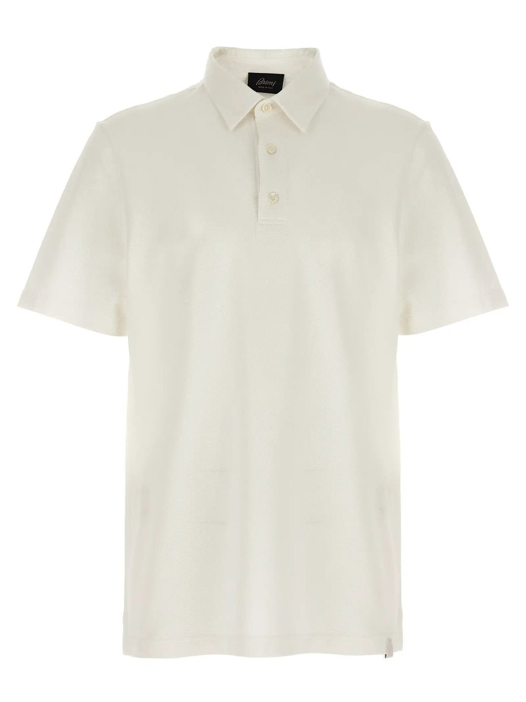 Brioni White Cotton Polo Shirt