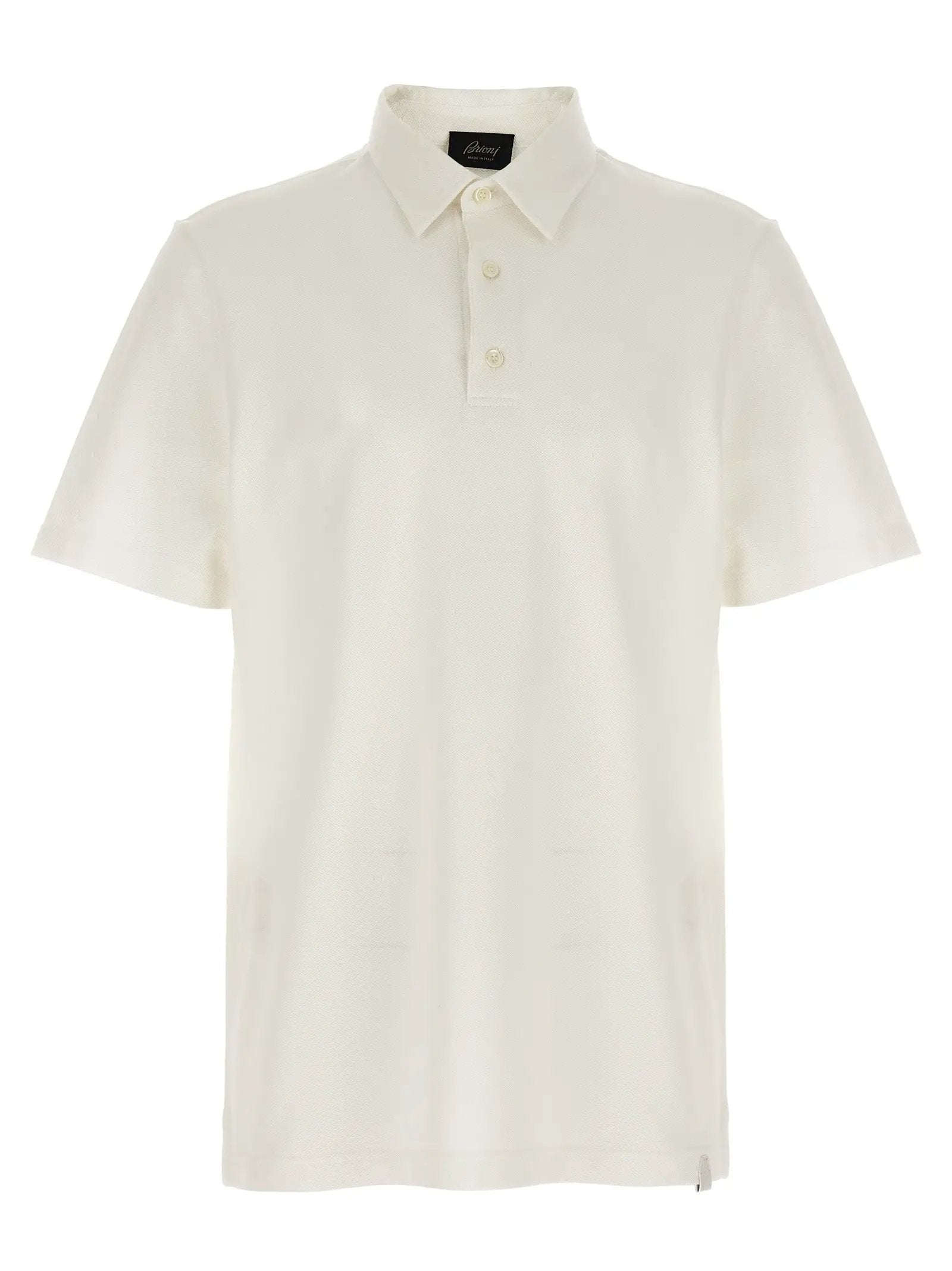 Brioni White Cotton Polo Shirt