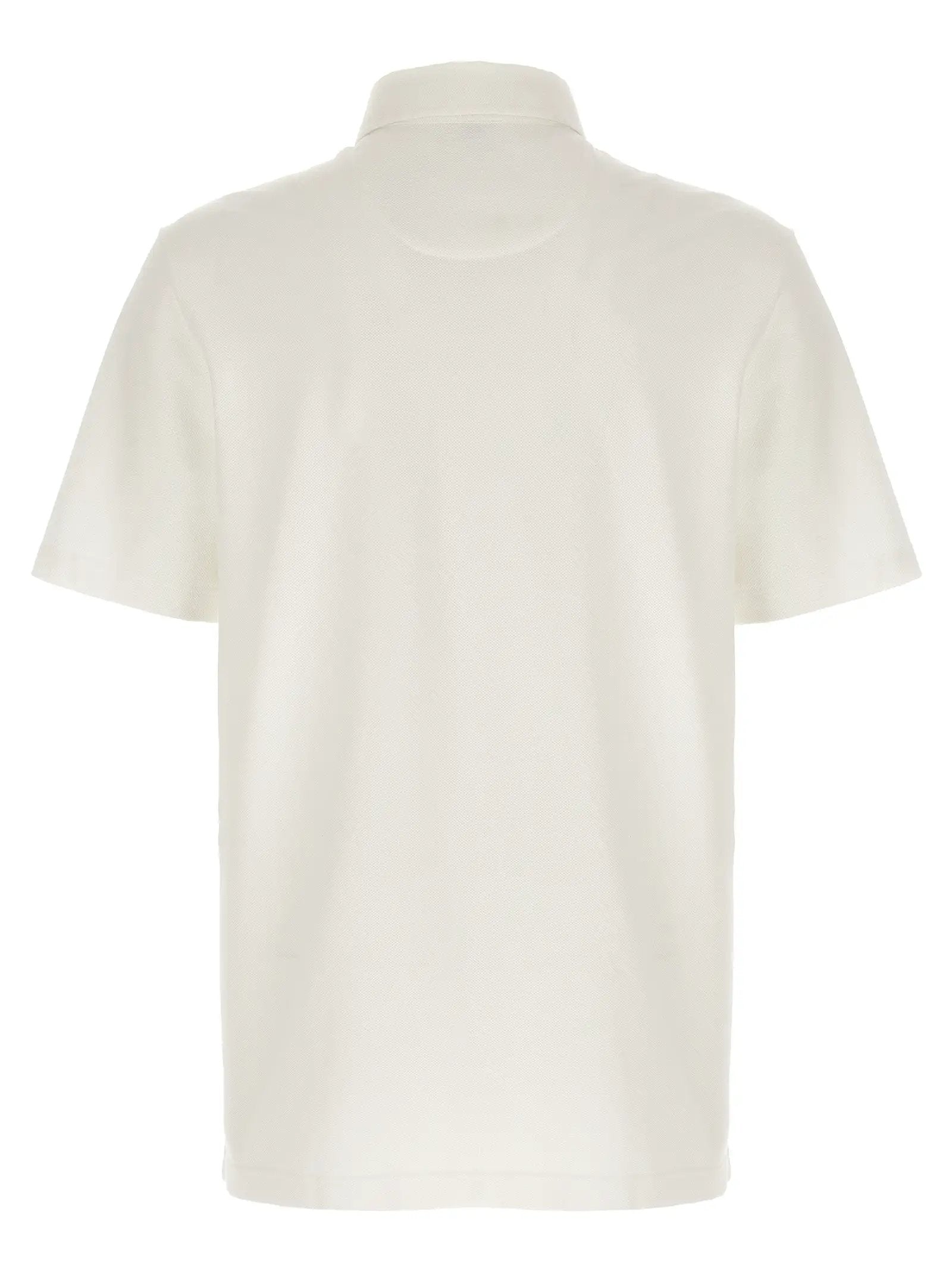 Brioni White Cotton Polo Shirt