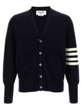Thom Browne Blue Virgin Wool Cardigan